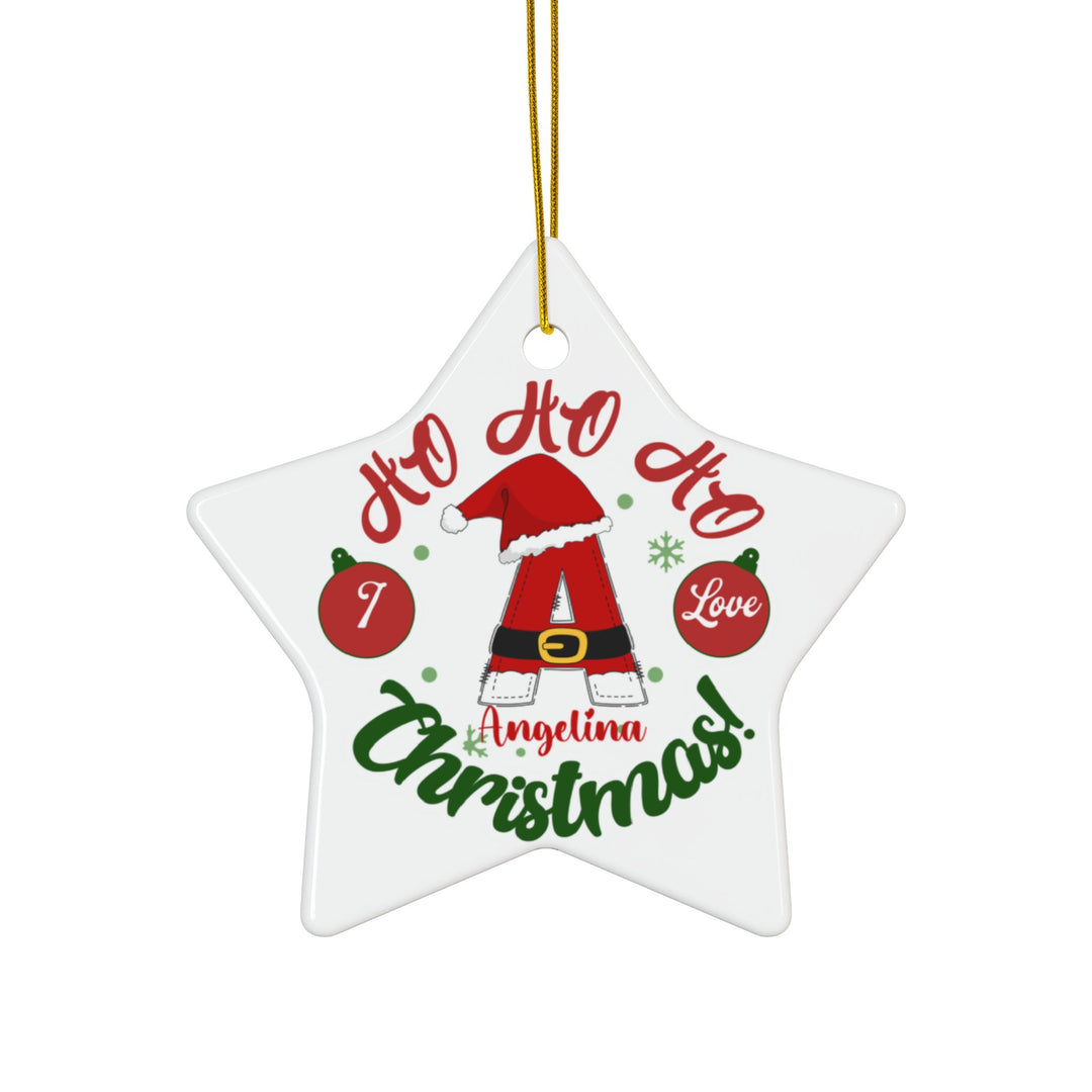 Personalized Ornament, Double-Sided Ceramic Ornament, 4 Shapes (1pc, 3pcs)