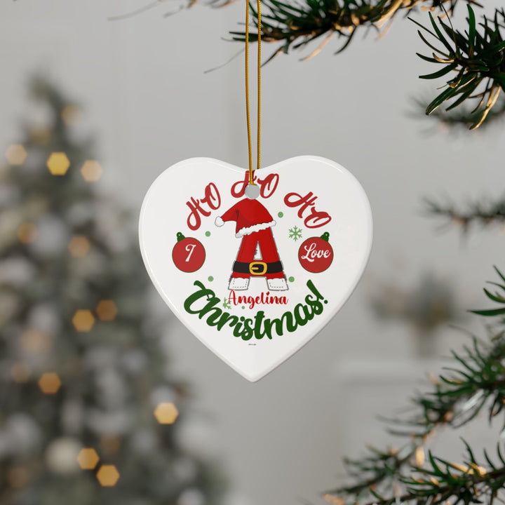 Personalized Ornament, Double-Sided Ceramic Ornament, 4 Shapes (1pc, 3pcs)