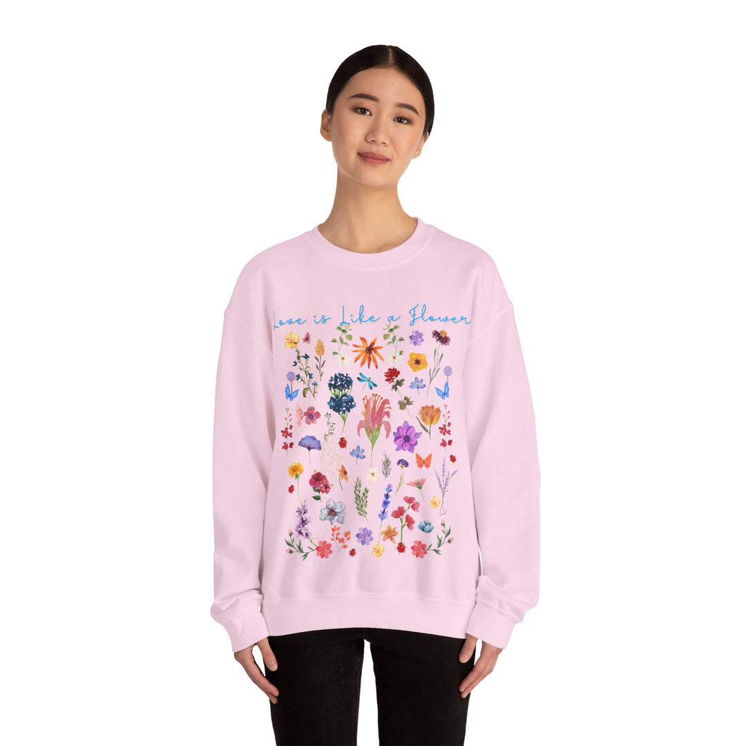 Love is Like a Flower Crewneck Sweatshirt (S-3XL)