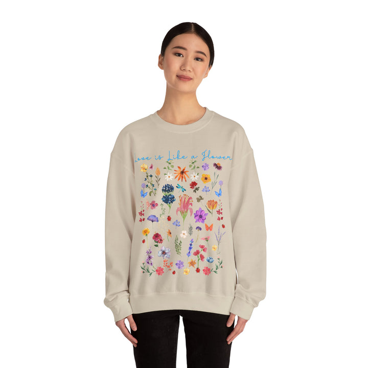 Love is Like a Flower Crewneck Sweatshirt (S-3XL)