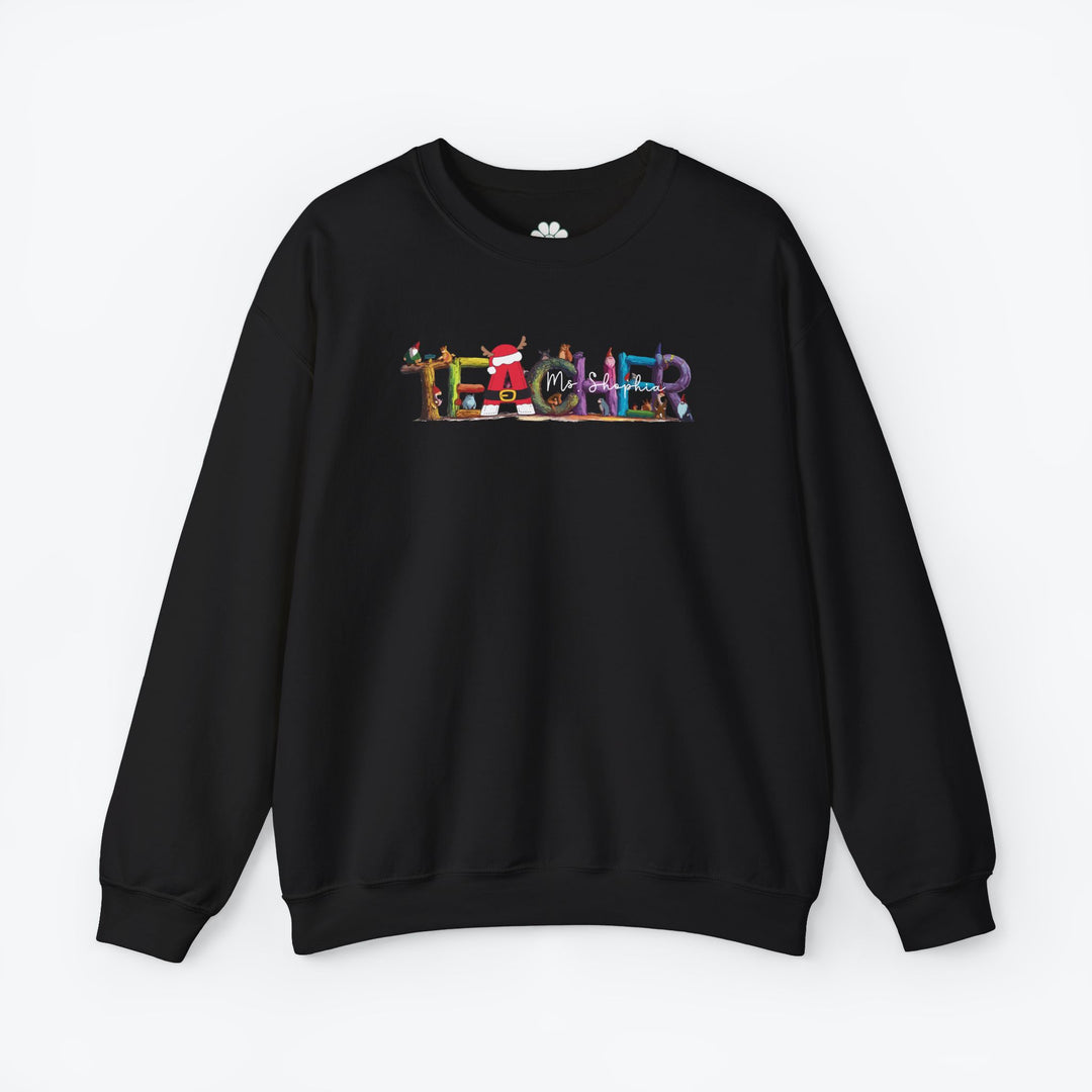 Personalized Christmas Teacher Sweatshirt (S-3XL)