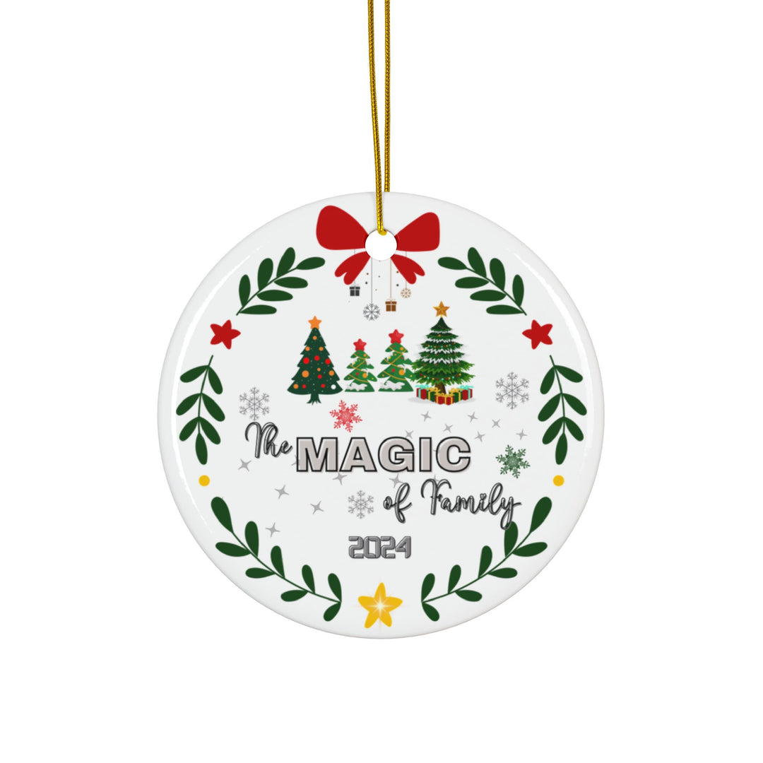 Personalized Ornament, Double-Sided Ceramic Ornament, 4 Shapes (1pc, 3pcs)