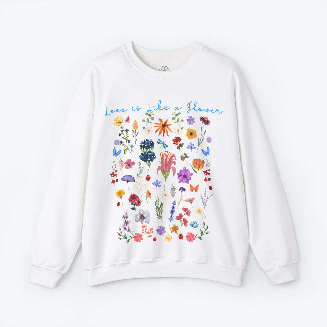 Love is Like a Flower Crewneck Sweatshirt (S-3XL)