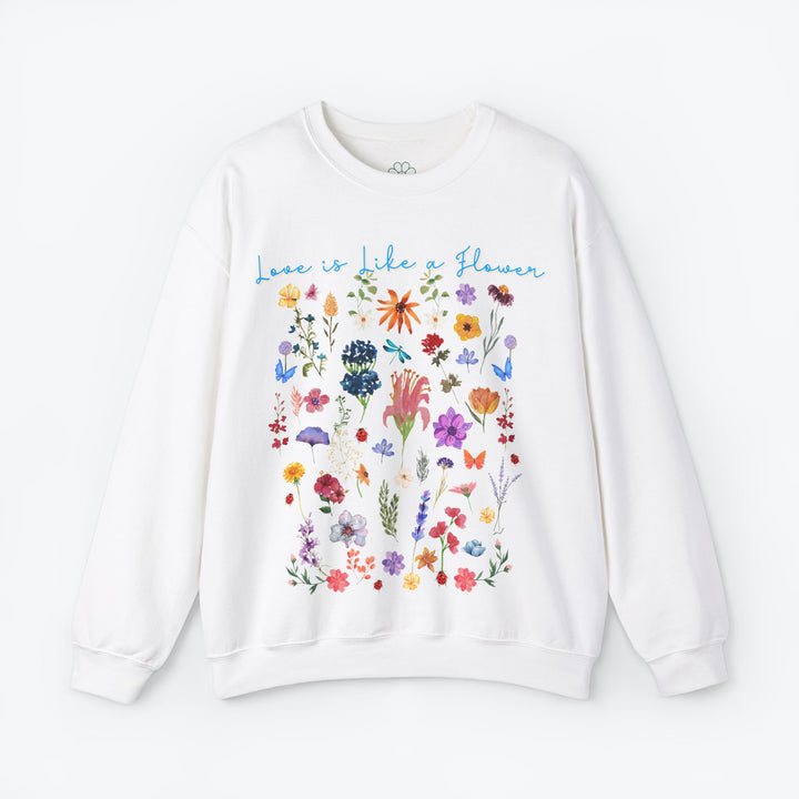 Love is Like a Flower Crewneck Sweatshirt (S-3XL)