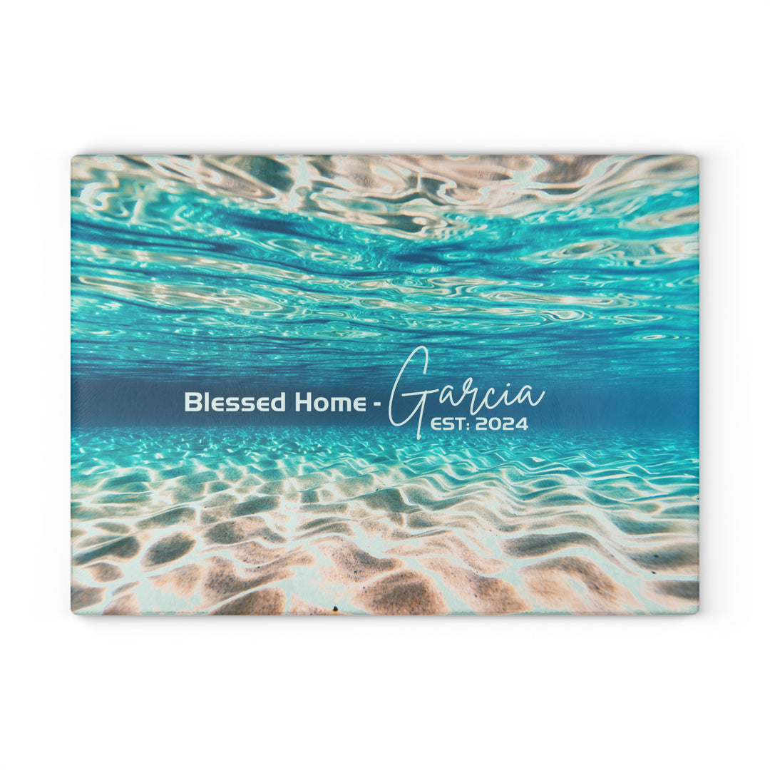 Personalized Cutting Board,  Underwater View Glass Cutting Board