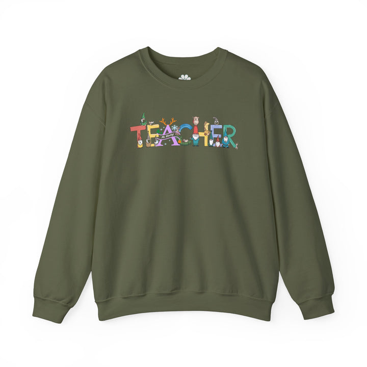 Personalized Christmas Teacher Sweatshirt (S-3XL)