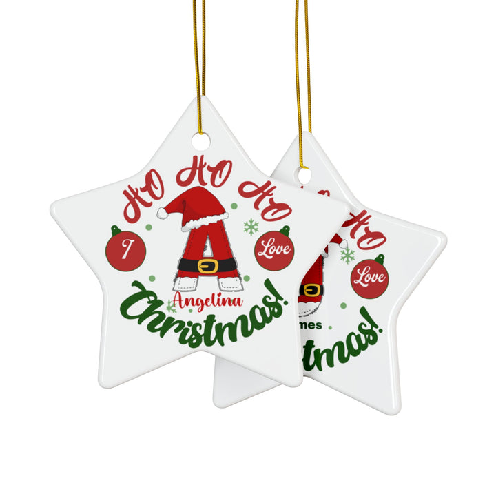 Personalized Ornament, Double-Sided Ceramic Ornament, 4 Shapes (1pc, 3pcs)