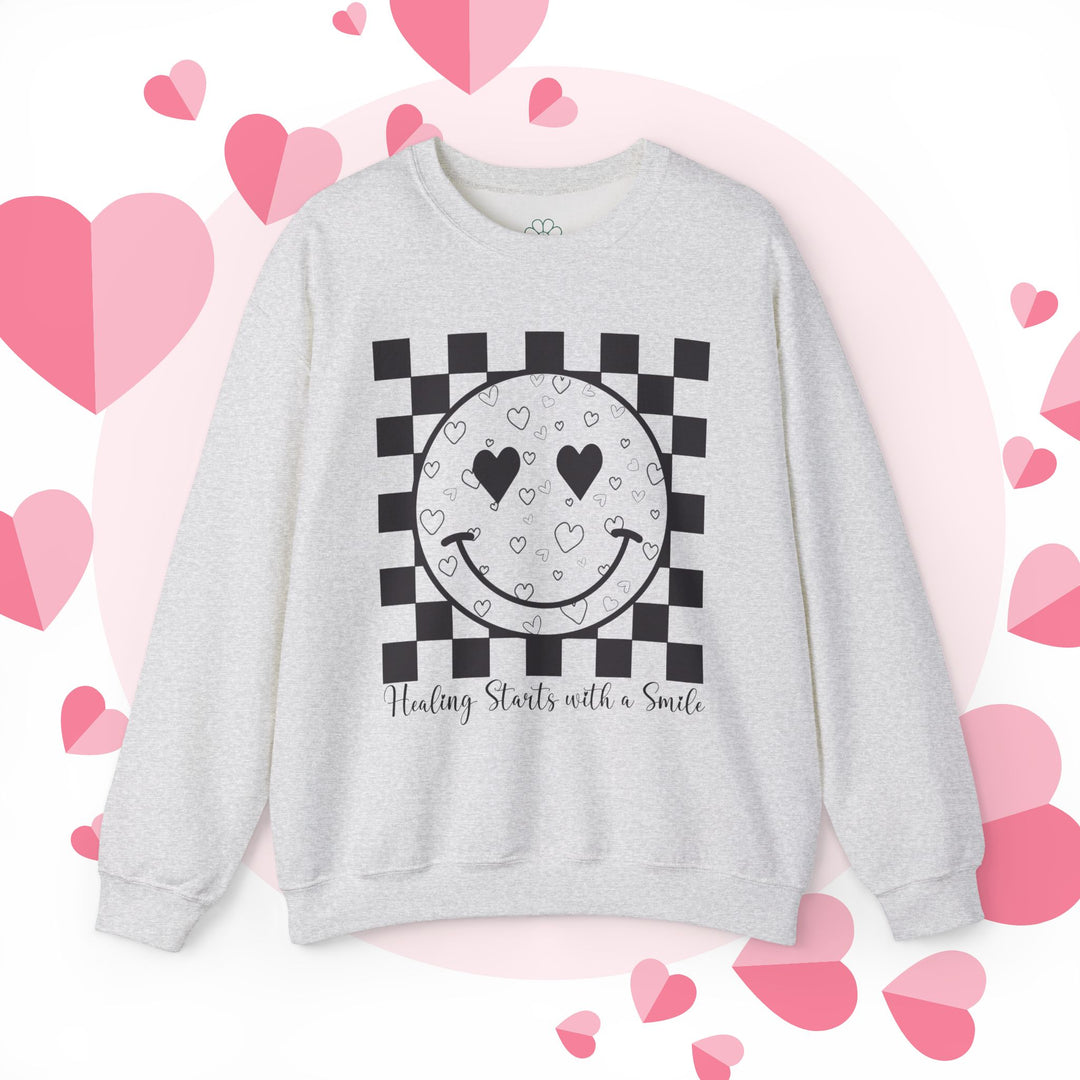 Personalized Smiley Face Checkerboard Sweatshirt, (S-3XL)