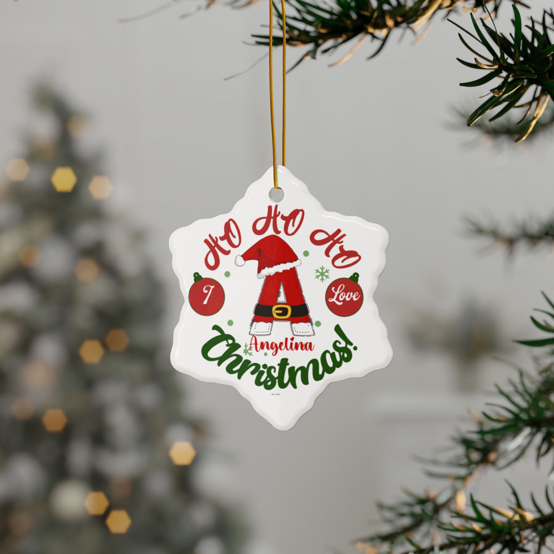 Personalized Ornament, Double-Sided Ceramic Ornament, 4 Shapes (1pc, 3pcs)