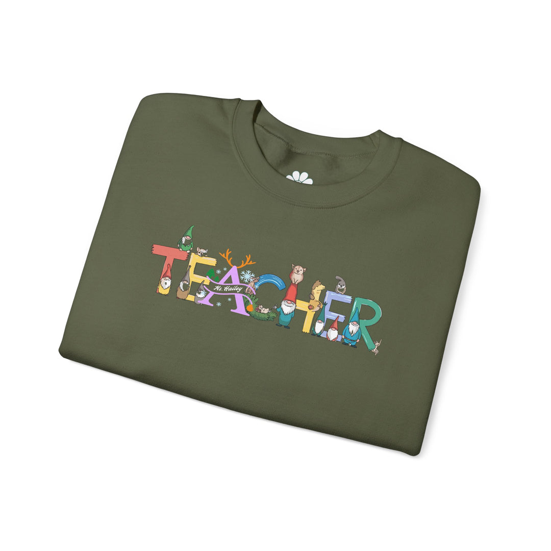 Personalized Christmas Teacher Sweatshirt (S-3XL)