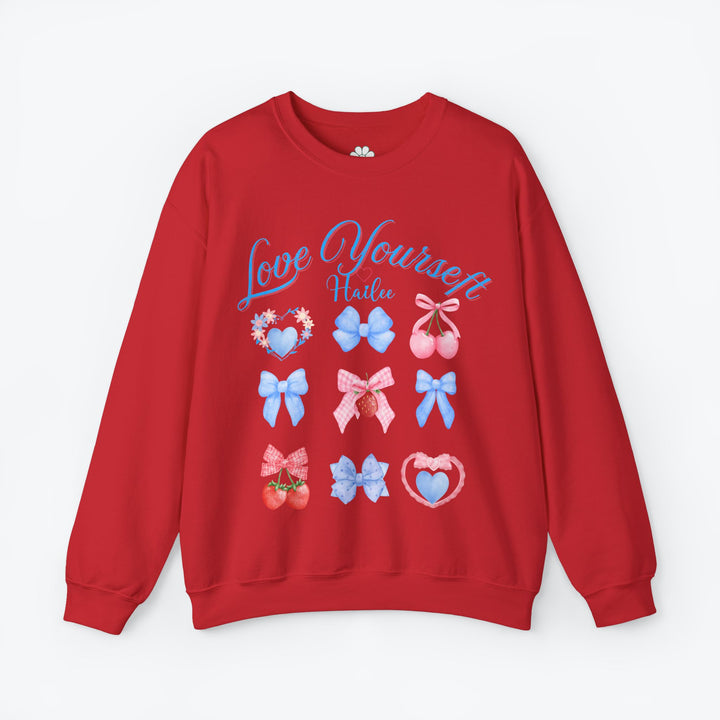 Personalized Self Love Crewneck Sweatshirt, "Love Yourself" Shirt. (S-3XL)