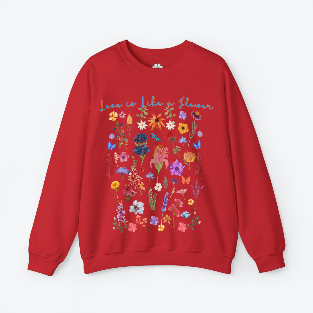 Love is Like a Flower Crewneck Sweatshirt (S-3XL)