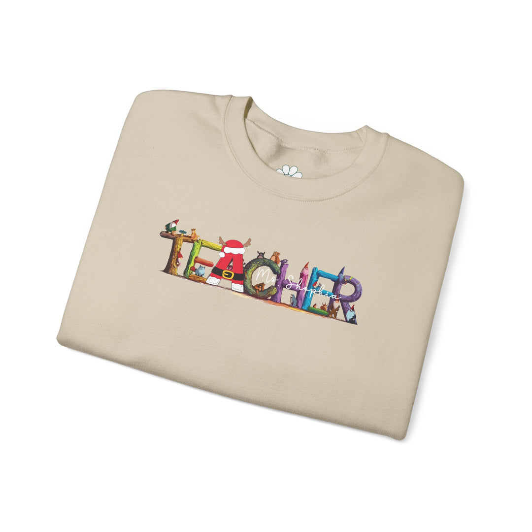 Personalized Christmas Teacher Sweatshirt (S-3XL)