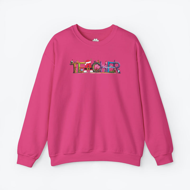 Personalized Christmas Teacher Sweatshirt (S-3XL)