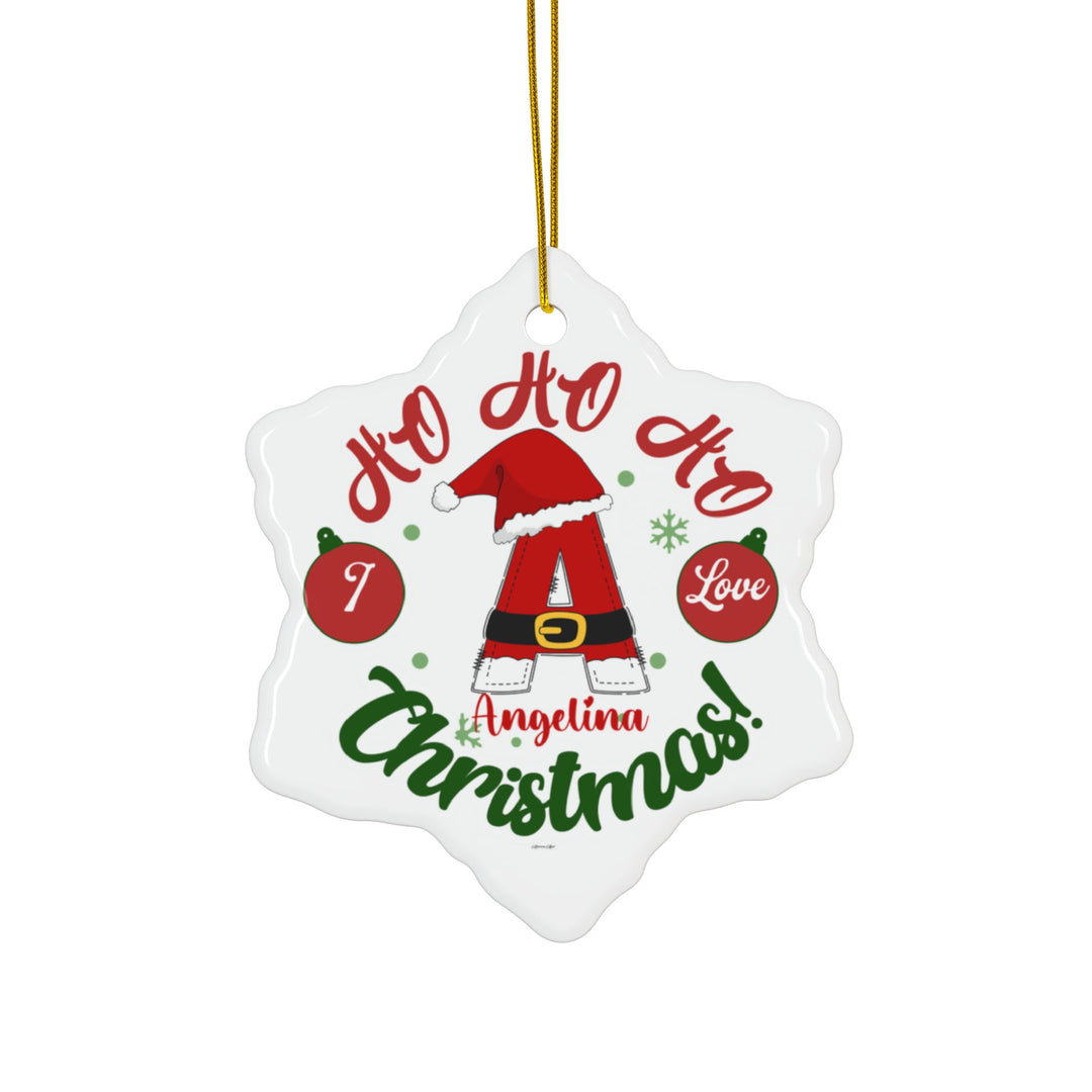 Personalized Ornament, Double-Sided Ceramic Ornament, 4 Shapes (1pc, 3pcs)