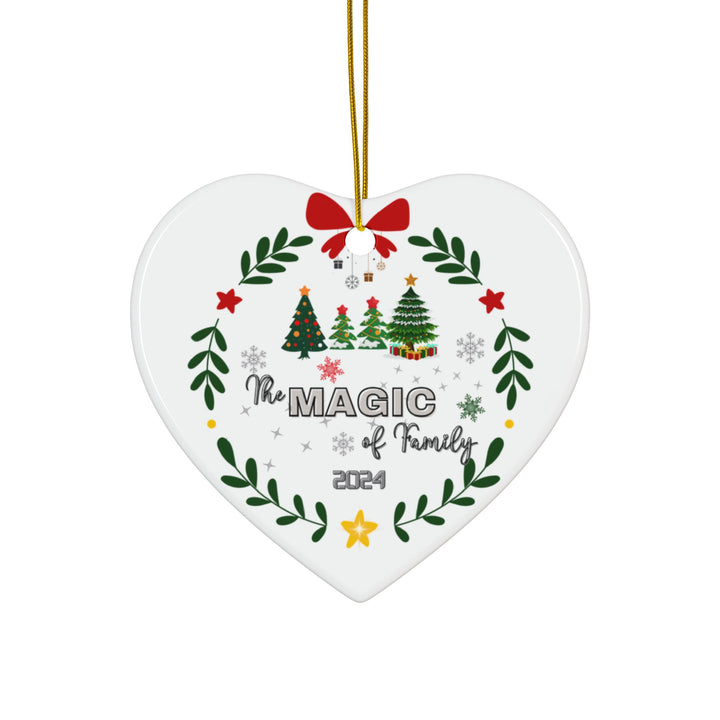 Personalized Ornament, Double-Sided Ceramic Ornament, 4 Shapes (1pc, 3pcs)