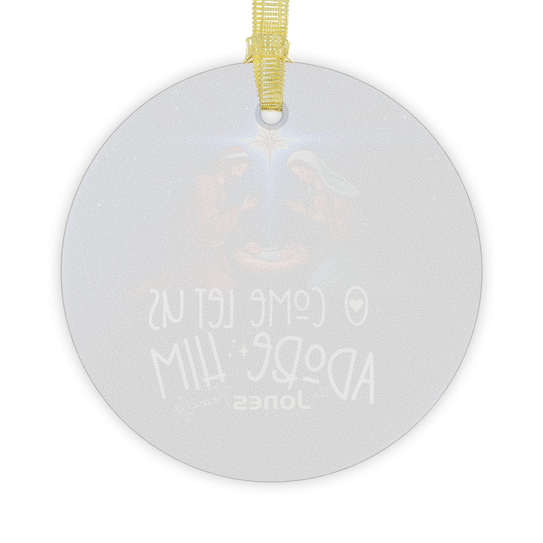 Personalized Family Ornament, Christmas Ornament, Glass Ornaments, 3.5"