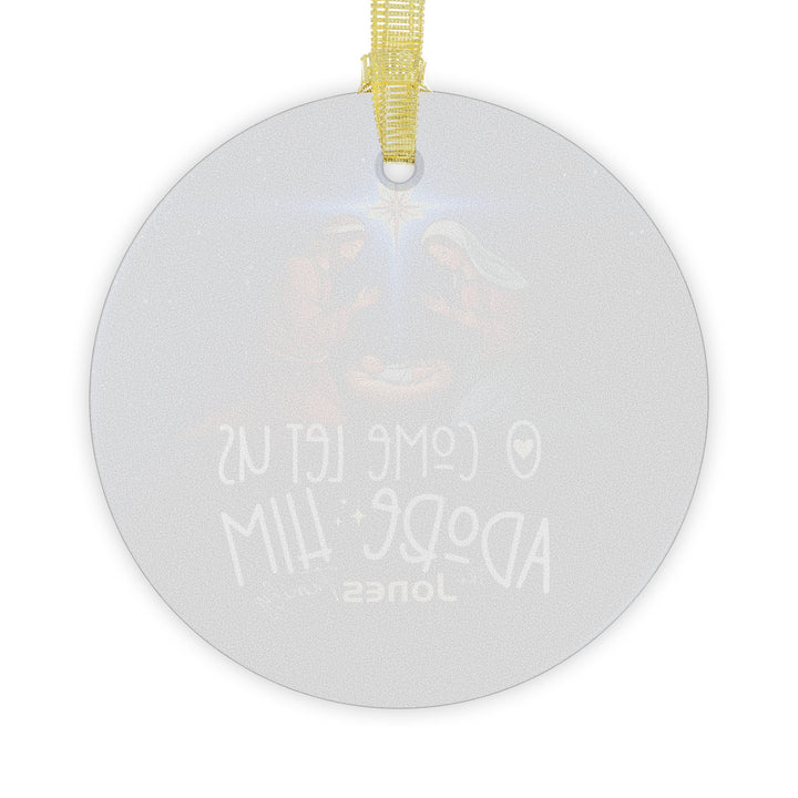 Personalized Family Ornament, Christmas Ornament, Glass Ornaments, 3.5"