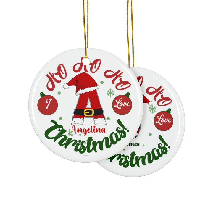 Personalized Ornament, Double-Sided Ceramic Ornament, 4 Shapes (1pc, 3pcs)