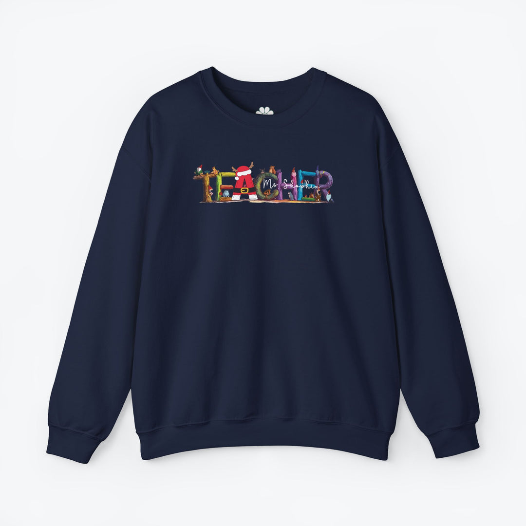 Personalized Christmas Teacher Sweatshirt (S-3XL)