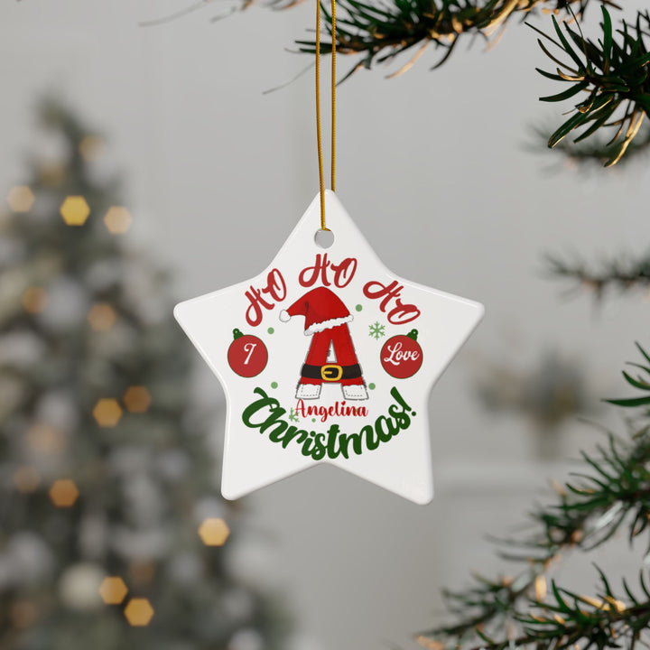 Personalized Ornament, Double-Sided Ceramic Ornament, 4 Shapes (1pc, 3pcs)