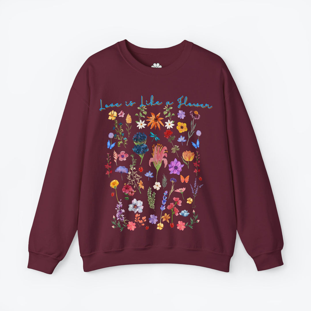 Love is Like a Flower Crewneck Sweatshirt (S-3XL)