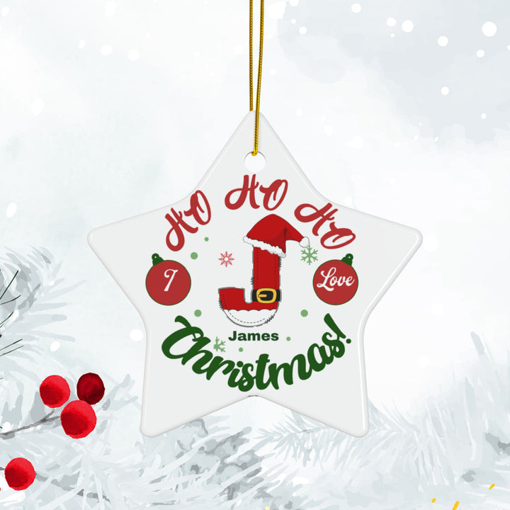 Personalized Ornament, Double-Sided Ceramic Ornament, 4 Shapes (1pc, 3pcs)