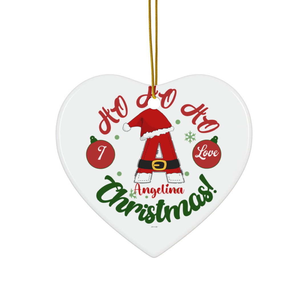 Personalized Ornament, Double-Sided Ceramic Ornament, 4 Shapes (1pc, 3pcs)