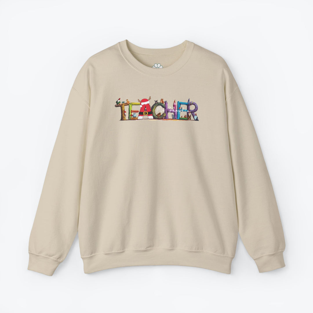 Personalized Christmas Teacher Sweatshirt (S-3XL)