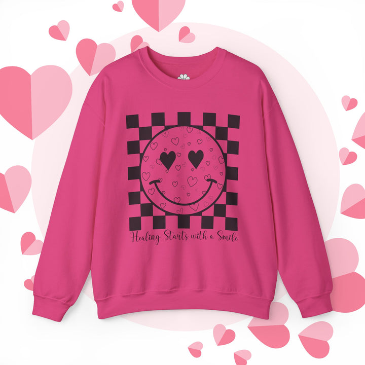 Personalized Smiley Face Checkerboard Sweatshirt, (S-3XL)