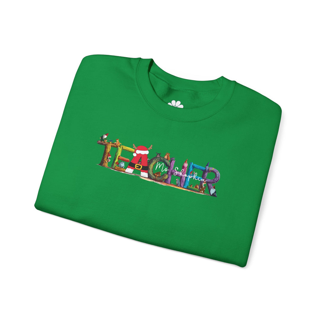 Personalized Christmas Teacher Sweatshirt (S-3XL)