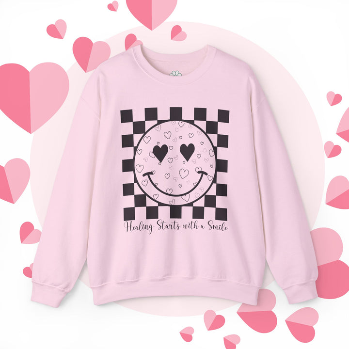 Personalized Smiley Face Checkerboard Sweatshirt, (S-3XL)