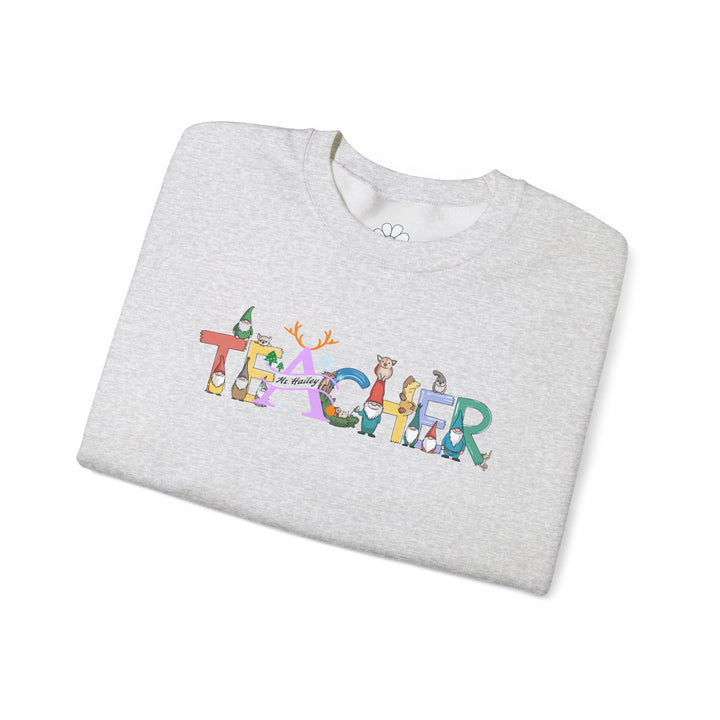 Personalized Christmas Teacher Sweatshirt (S-3XL)