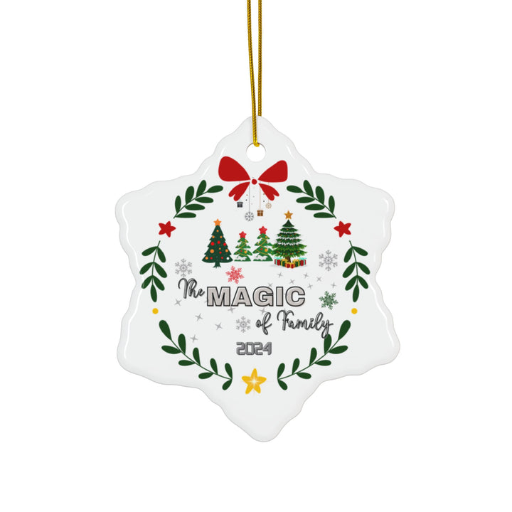 Personalized Ornament, Double-Sided Ceramic Ornament, 4 Shapes (1pc, 3pcs)