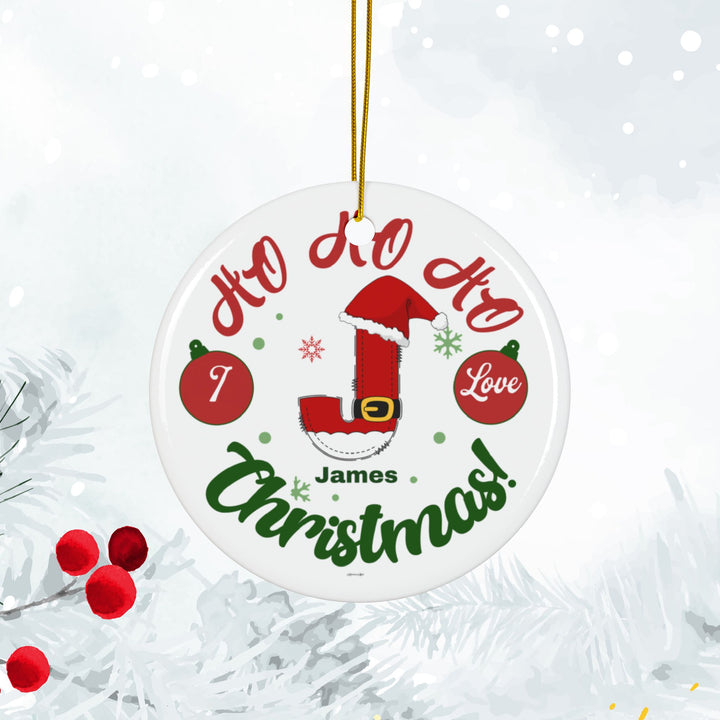 Personalized Ornament, Double-Sided Ceramic Ornament, 4 Shapes (1pc, 3pcs)