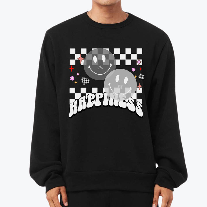 Happiness Custom Initial Premium Crewneck Sweatshirt