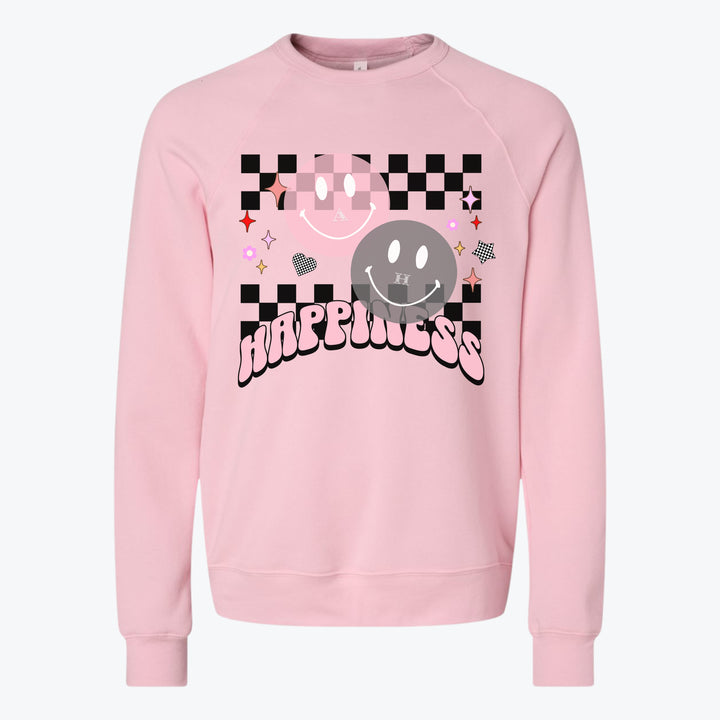 Happiness Custom Initial Premium Crewneck Sweatshirt