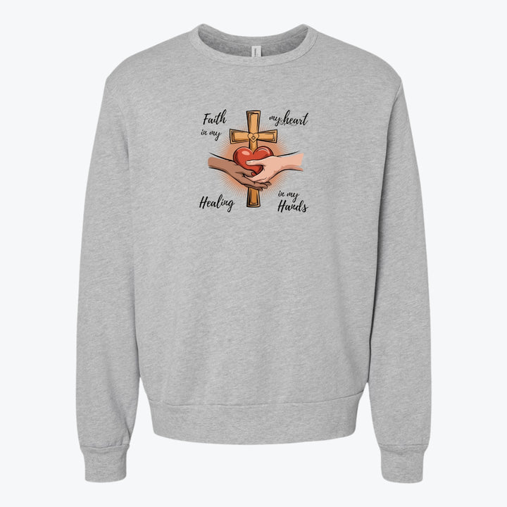 Faith in My Heart Graphic Premium Crewneck Sweatshirt