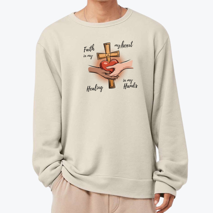 Faith in My Heart Graphic Premium Crewneck Sweatshirt