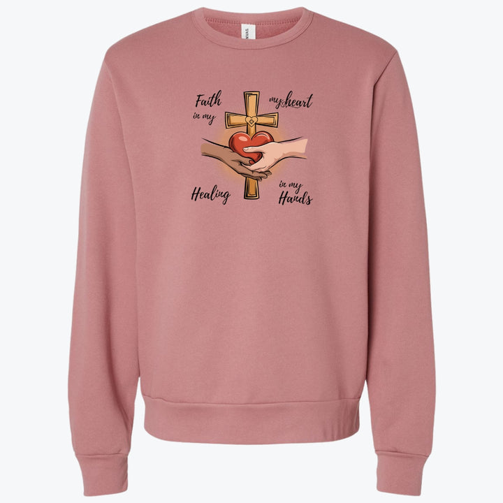 Faith in My Heart Graphic Premium Crewneck Sweatshirt