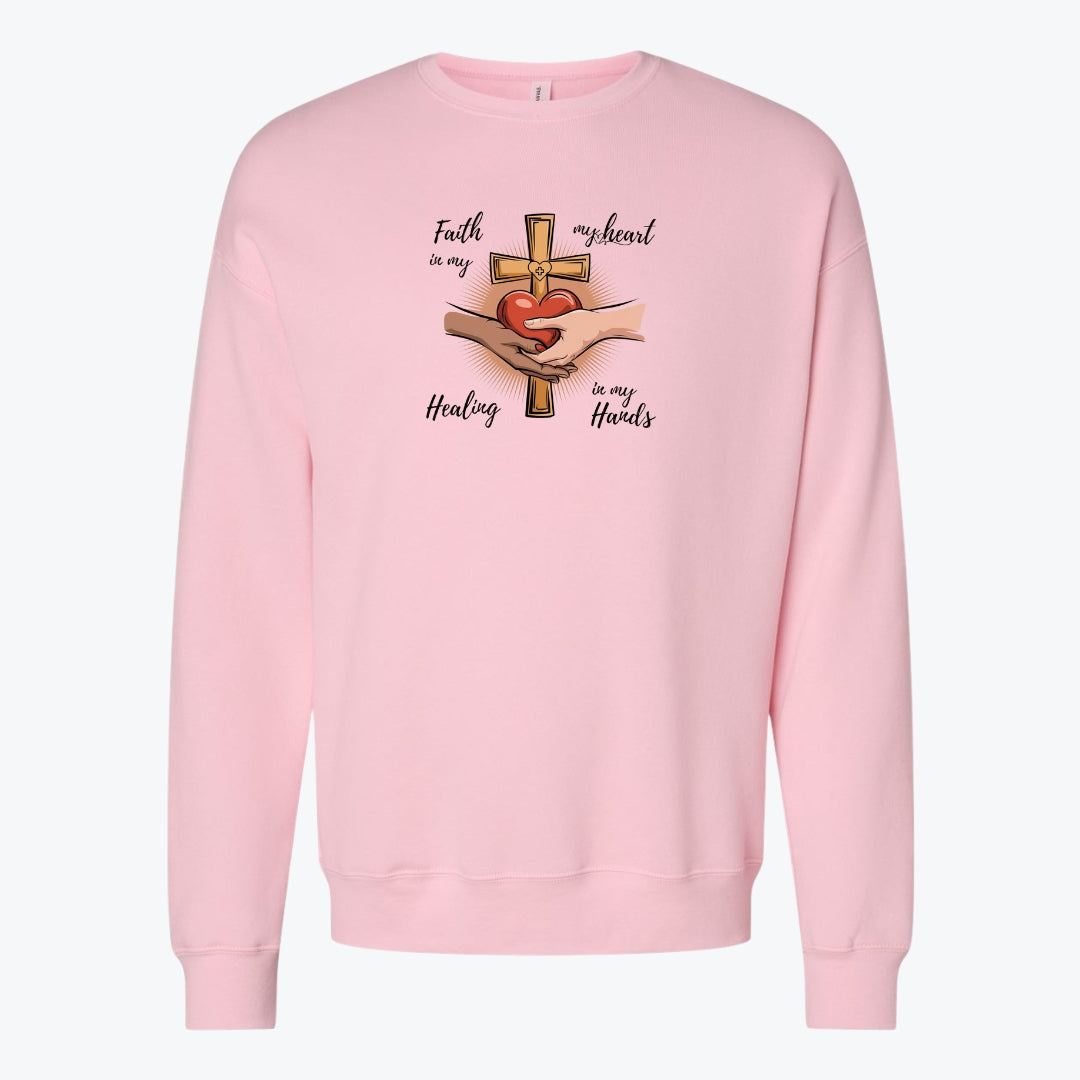 Faith in My Heart Graphic Premium Crewneck Sweatshirt