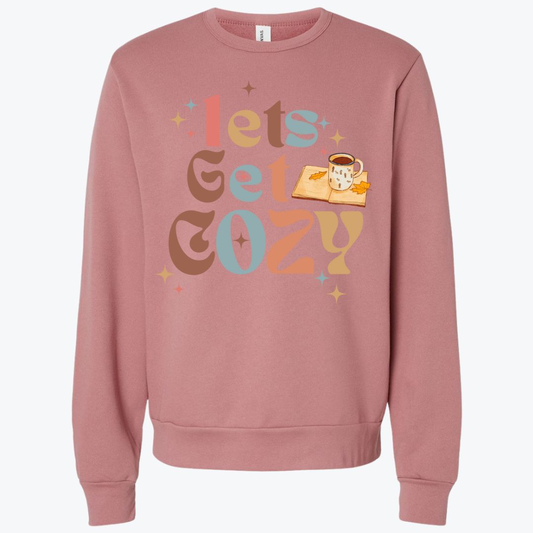 Let's Get Cozy Personalized Oversized Graphic Premium Crewneck Sweatshirt