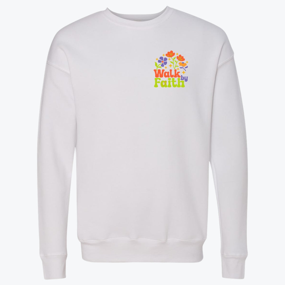 Walk by Faith Retro Inspired Crewneck Sweatshirt