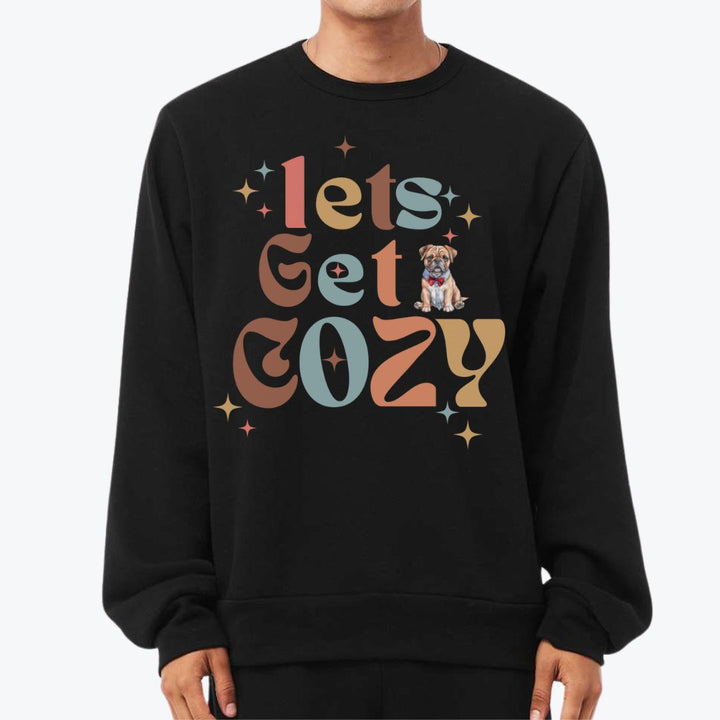 Let's Get Cozy Personalized Oversized Graphic Premium Crewneck Sweatshirt