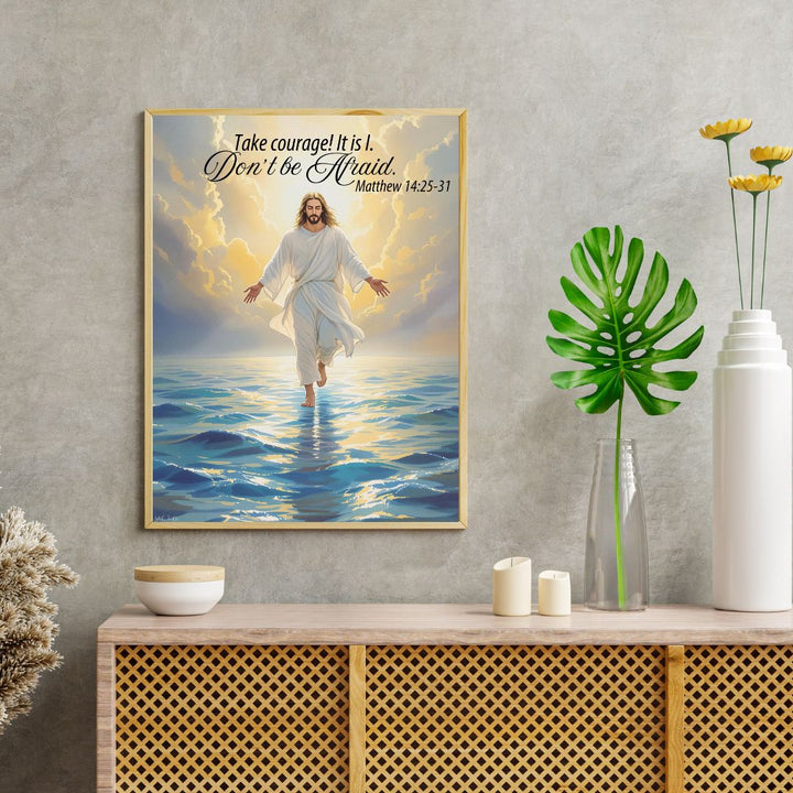 Jesus Walks on Water Wall Art,  Wall Art Digital Download, Christian Wall Art