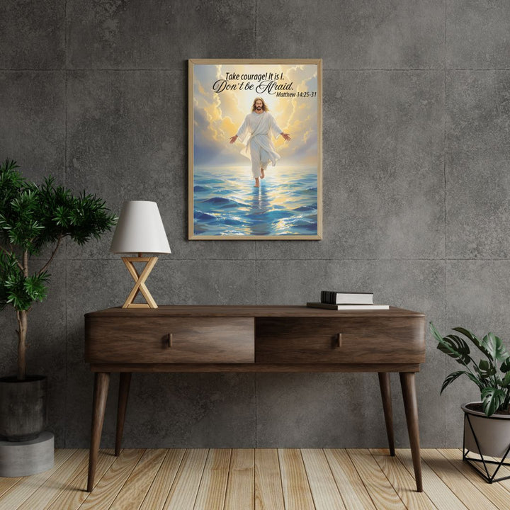 Jesus Walks on Water Wall Art,  Wall Art Digital Download, Christian Wall Art