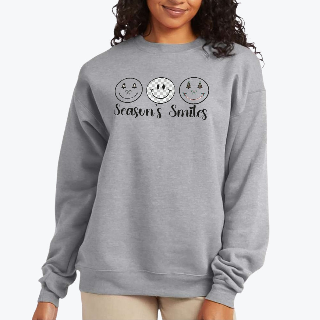 Smiling Face Christmas Sweatshirt