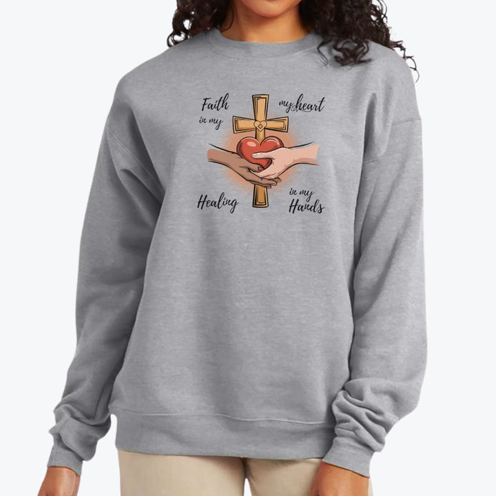 Faith in My Heart Graphic Crewneck Sweatshirt