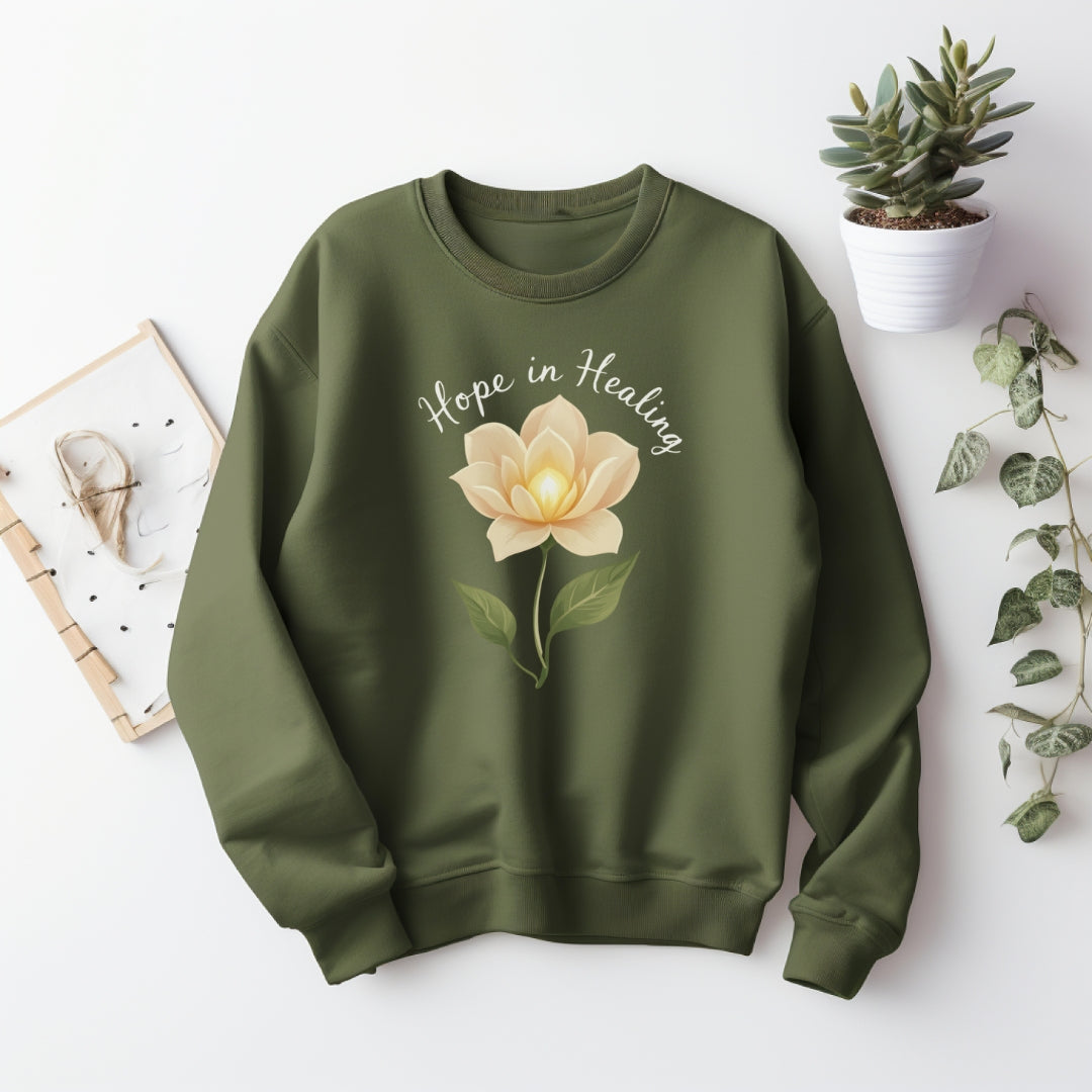 Hope in Healing  Graphic Nurse, Medical Crewneck Sweatshirt