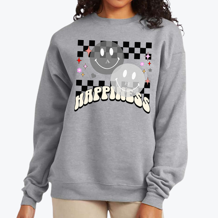 Happiness Custom Initial Crewneck Sweatshirt